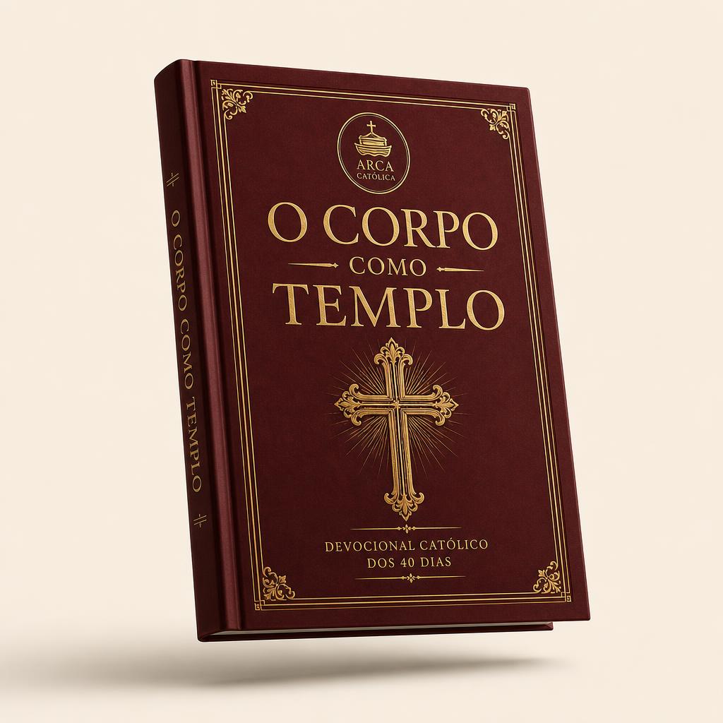 Ebook O Corpo como Templo, capa verde com moldura dourada